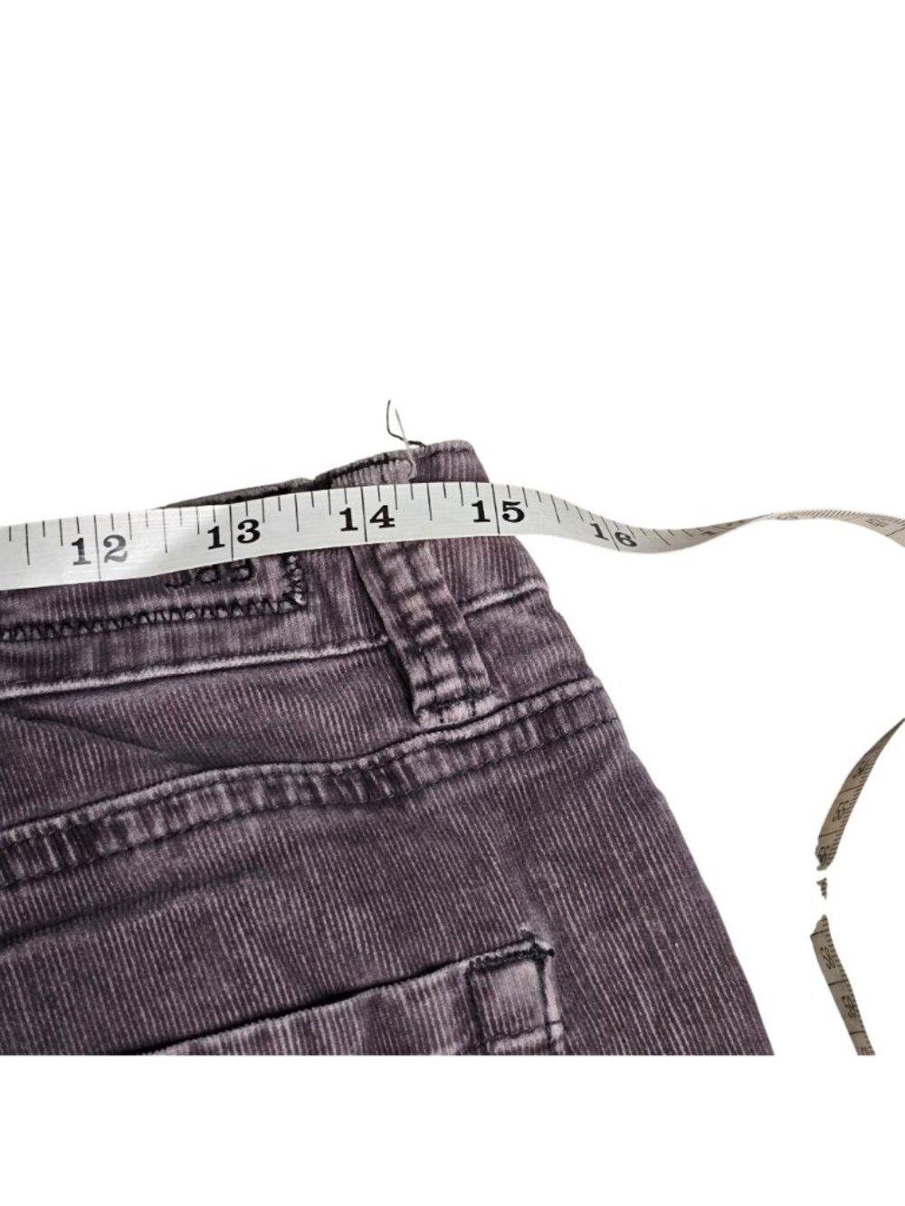 Vintage Jag Womens Fine Corduroy Pants Size 6 Grey Bootcut Mid Rise Fine Wale - Picture 6 of 9